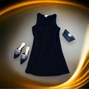 NINE WEST From the Ground Up LBD Sleeveless Mini Dress BLACK Sz M NWT!!!